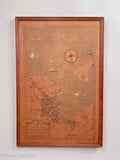 Rare Map of Nantucket Town and Harbor by Phillip L. Hall 1925
