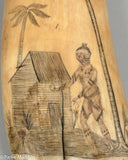 Antique Scrimshaw Sperm Whale Tooth "The Native Tooth"