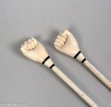 Exceptional Pair of Antique Scrimshaw Knitting Needles