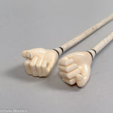 Exceptional Pair of Antique Scrimshaw Knitting Needles