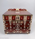 Magnificent Antique Scrimshaw Sewing Chest