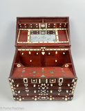 Magnificent Antique Scrimshaw Sewing Chest