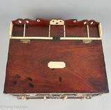 Magnificent Antique Scrimshaw Sewing Chest