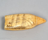 Antique Scrimshaw Tooth "The Navigator"