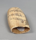 Antique Scrimshaw Tooth "The Navigator"