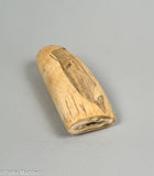 Antique Scrimshaw Tooth with Woman & Sperm Whale
