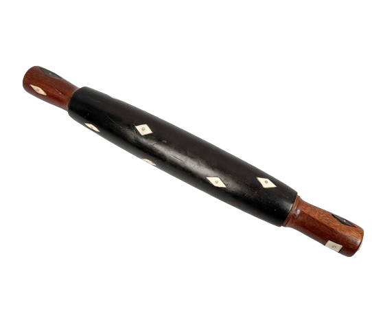 Antique Scrimshaw Inlaid Rolling Pin