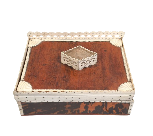 Antique Scrimshaw Sewing Box