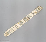 Antique Scrimshaw Whalebone Corset Busk Green & Yellow Polychrome