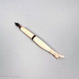 Rare American Scrimshaw Lady's Leg Ink Pen