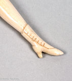 Rare American Scrimshaw Lady's Leg Ink Pen