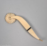 Antique Scrimshaw Pie Crimper - Lizzie