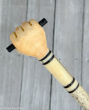 A Great Antique Scrimshaw Fist Cane