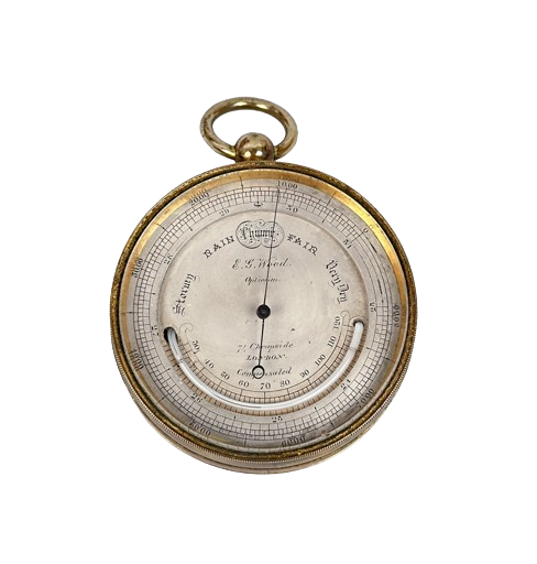 Antique English Pocket Barometer / Altimeter /  Thermometer by E.G. Wood