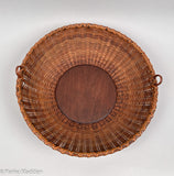 Antique Nantucket Lightship Basket with Wide Rim