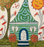 Whimsical Garden Watercolor by Polly Bushong