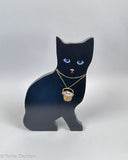 Maggie Meredith Painted Wood Cat Silhouette