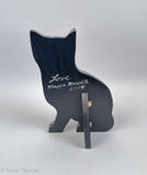 Maggie Meredith Painted Wood Cat Silhouette