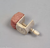 Antique Scrimshaw Whalebone Pincushion Clamp