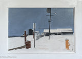 "January Steamboat Dock" Painting by John Austin