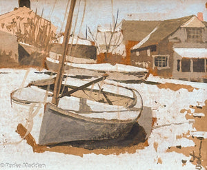 "Blue Sloop South Beach" Painting by John Austin