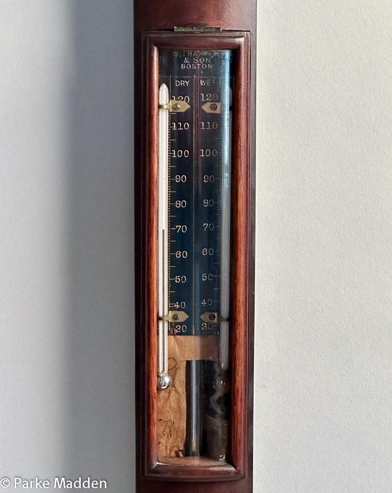 Retention Barometer Antique Stick Barometer - Frederick Pool, Boston – Paul Madden Antiques