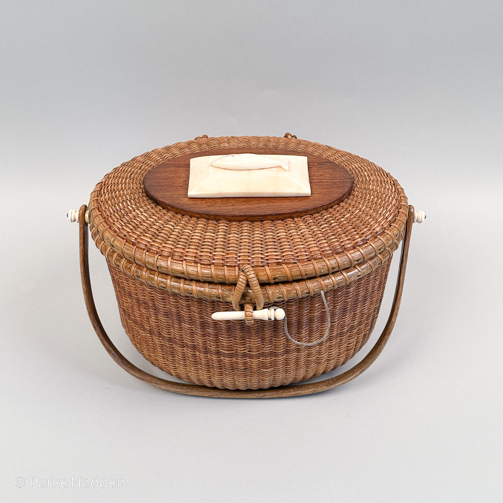 Vintage nantucket basket ナンタケットバスケット　USA Vintage Nantucket Basket Purse by Leichter – Paul Madden Antiques