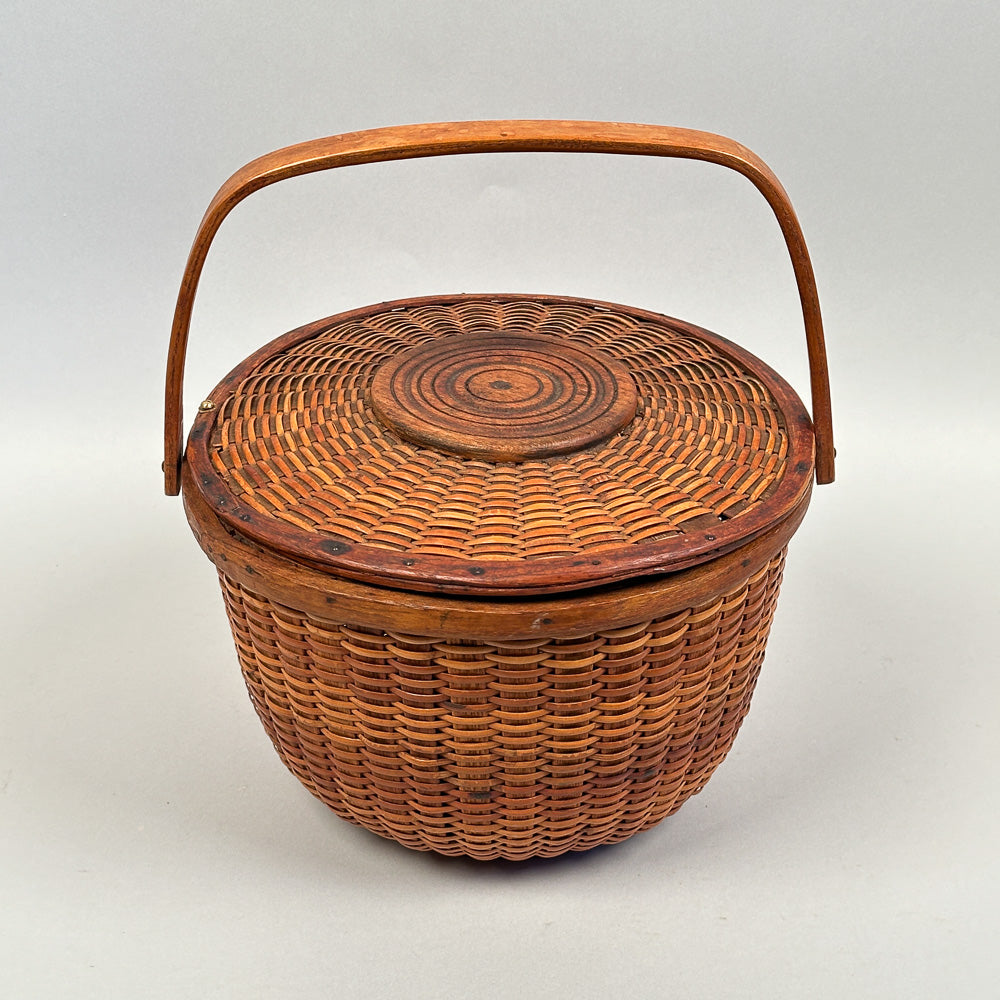 Rare Covered Nantucket Basket by Charles Ray – Paul Madden Antiques