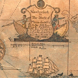 Antique Map of Nantucket by Austin Strong