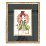 Lady with Cat Painting by Polly Bushong
