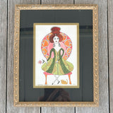 Lady with Cat Painting by Polly Bushong