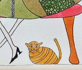 Lady with Cat Painting by Polly Bushong