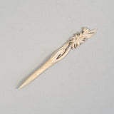 Antique Carved Whalebone Scrimshaw Bodkin