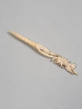 Antique Carved Whalebone Scrimshaw Bodkin