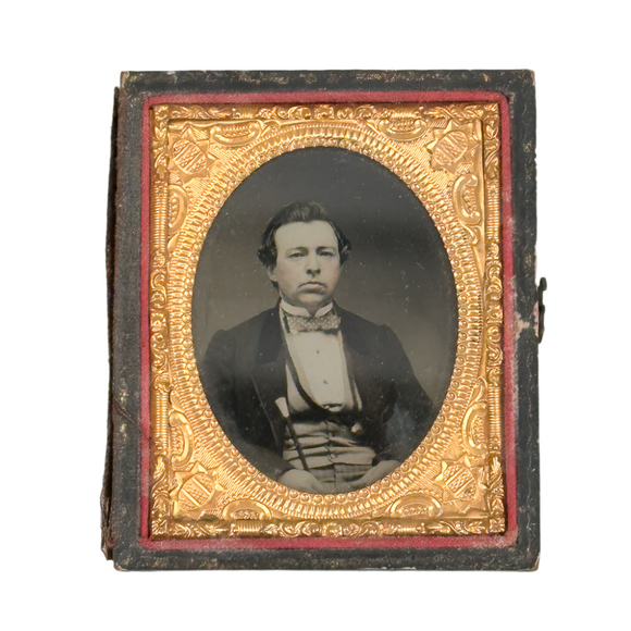 Antique Ambrotype Nantucket Whaling Captain Joseph Mitchell