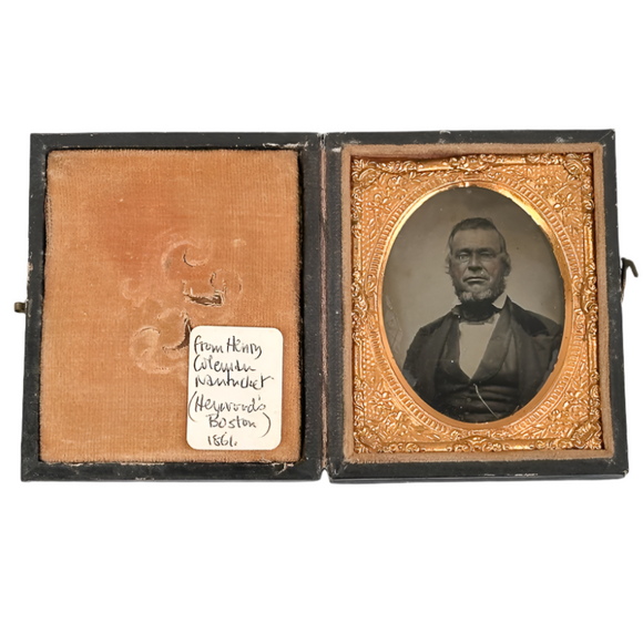 Antique Tin Type of Nantucket Whaling Captain Henry Coleman