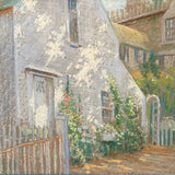 Antique Pastel of Ray's Court Nantucket by Annie B. Folger