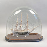 Vintage Bone Ship Model of an 18th C. Fully Rigged Warship