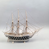 Vintage Bone Ship Model of an 18th C. Fully Rigged Warship