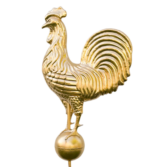 Vintage Gilded Rooster Weathervane