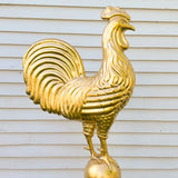 Vintage Gilded Rooster Weathervane