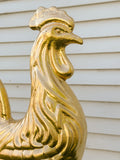 Vintage Gilded Rooster Weathervane