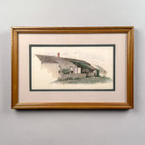Antique Watercolor of Sconset / Nantucket Cottage by J.B. Reid