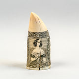 Outstanding Antique Scrimshaw Tooth with Lady