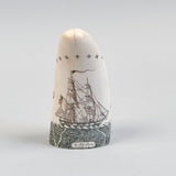 Vintage Scrimshaw Tooth by Robert Spring