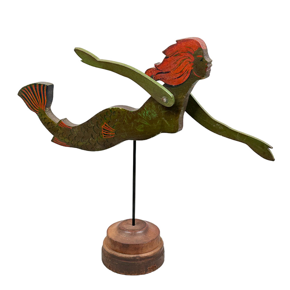 Antique Mermaid Whirligig