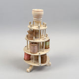 Rare Antique American Scrimshaw Sewing Caddy