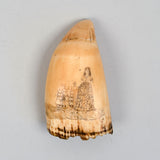 Antique Scrimshaw Tooth with Officer & Woman
