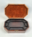 Antique English Baleen Inlaid Mahogany Dresser Box