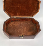 Antique English Baleen Inlaid Mahogany Dresser Box